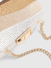 River Island Gold Rainbow Swirl Hard Clutch - Image 6 of 6