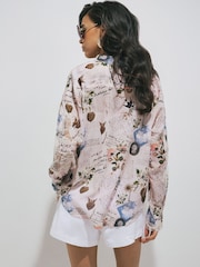 River Island Script Print Shirt - Larawan 3 ng 4
