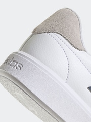 adidas White/Blue Courtblock Trainers - Image 9 of 9