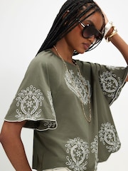 River Island Embroidered Flirty T-Shirt - 4суретінің 2 суреті
