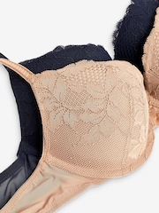 Navy/Praline Nude Lace Bras 2 Pack B-E - Image 11 of 11