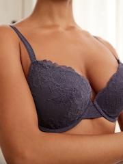 Navy/Praline Nude Lace Bras 2 Pack B-E - Image 7 of 11