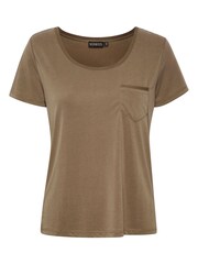 Soaked in Luxury Brown Columbine Short Sleeve Jersey T-Shirt - Image 5 of 6