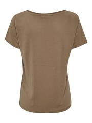 Soaked in Luxury Brown Columbine Short Sleeve Jersey T-Shirt - Image 6 of 6