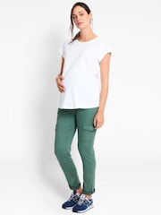 JoJo Maman Bébé Khaki Khaki Skinny Cargo Maternity Trousers - Image 1 of 3