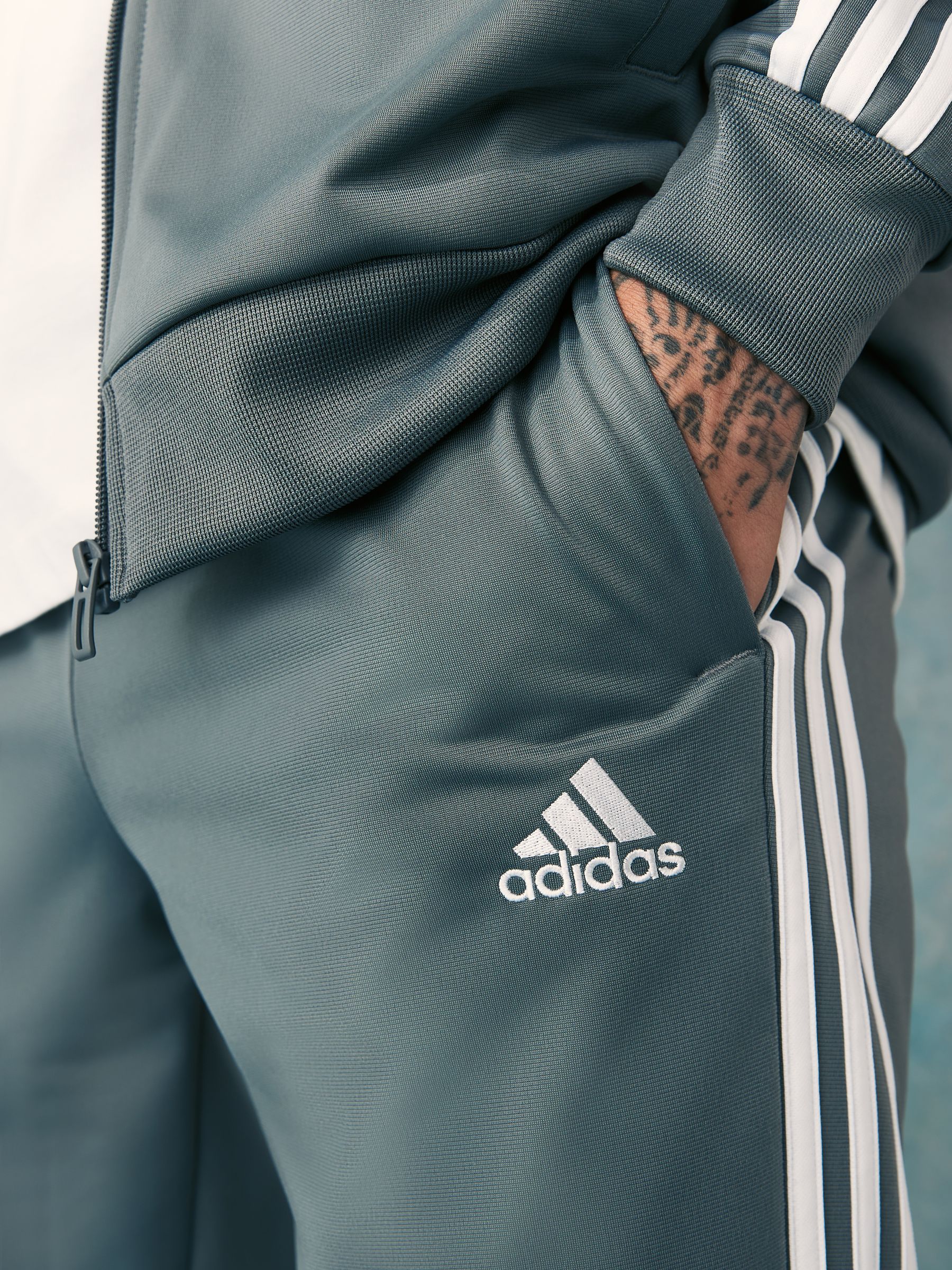 Buy adidas Dark Grey 3 Stripe Tricot Tracksuit from Next Saudi Arabia
