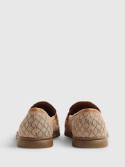 River Island Brown Monogram Decal Loafers - Image 2 of 5