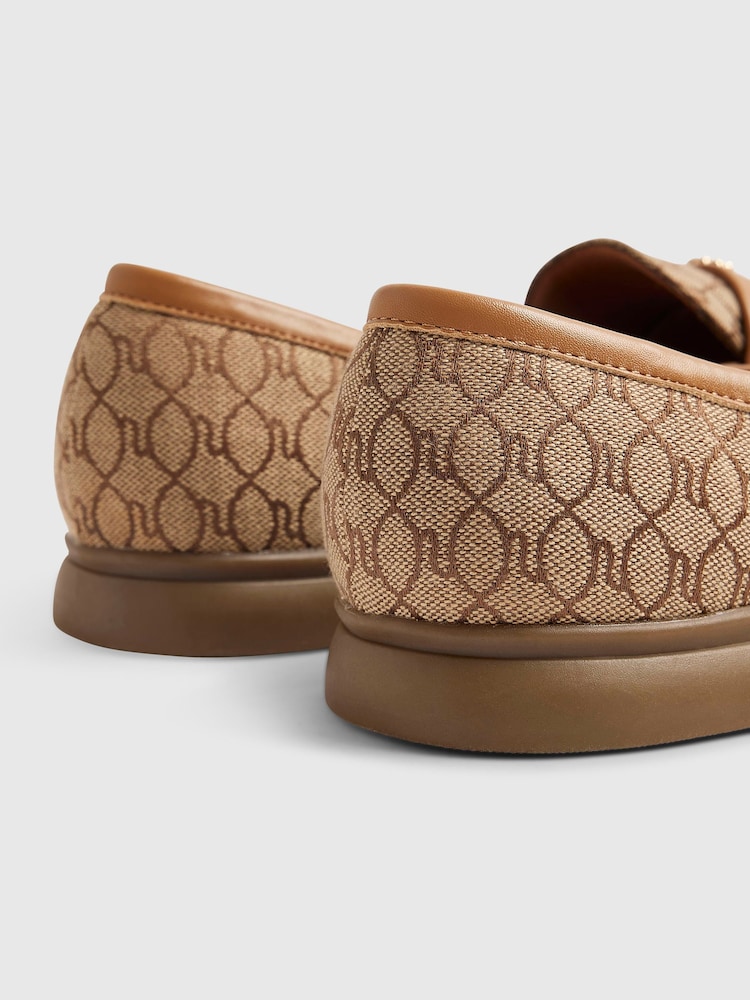 River Island Brown Monogram Decal Loafers - Image 5 of 5 River Island Brown Monogram Decal Loafers - Image 5 of 5