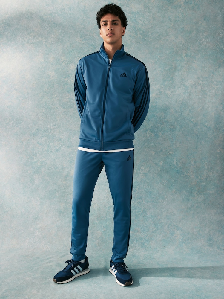 أزرق داكن - adidas 3-Stripe Tricot Tracksuit - صورة 1 من 4