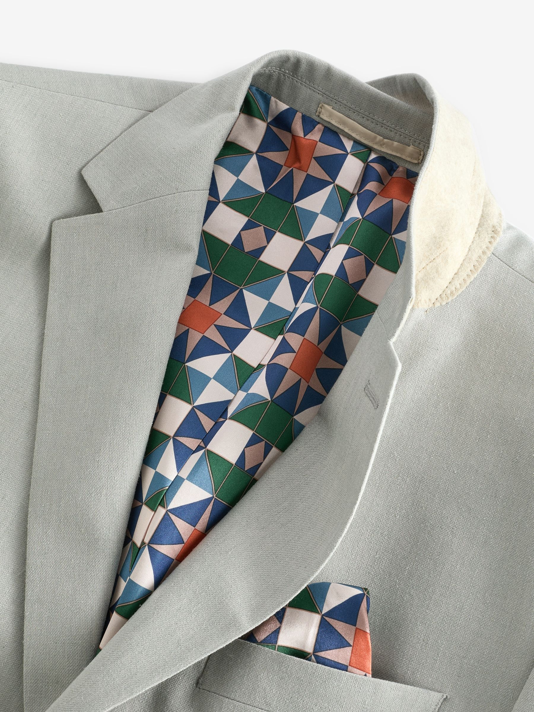 〈 かぐれ 〉linen tailored jacket Tailored Collarless Jacket – La Garçonne