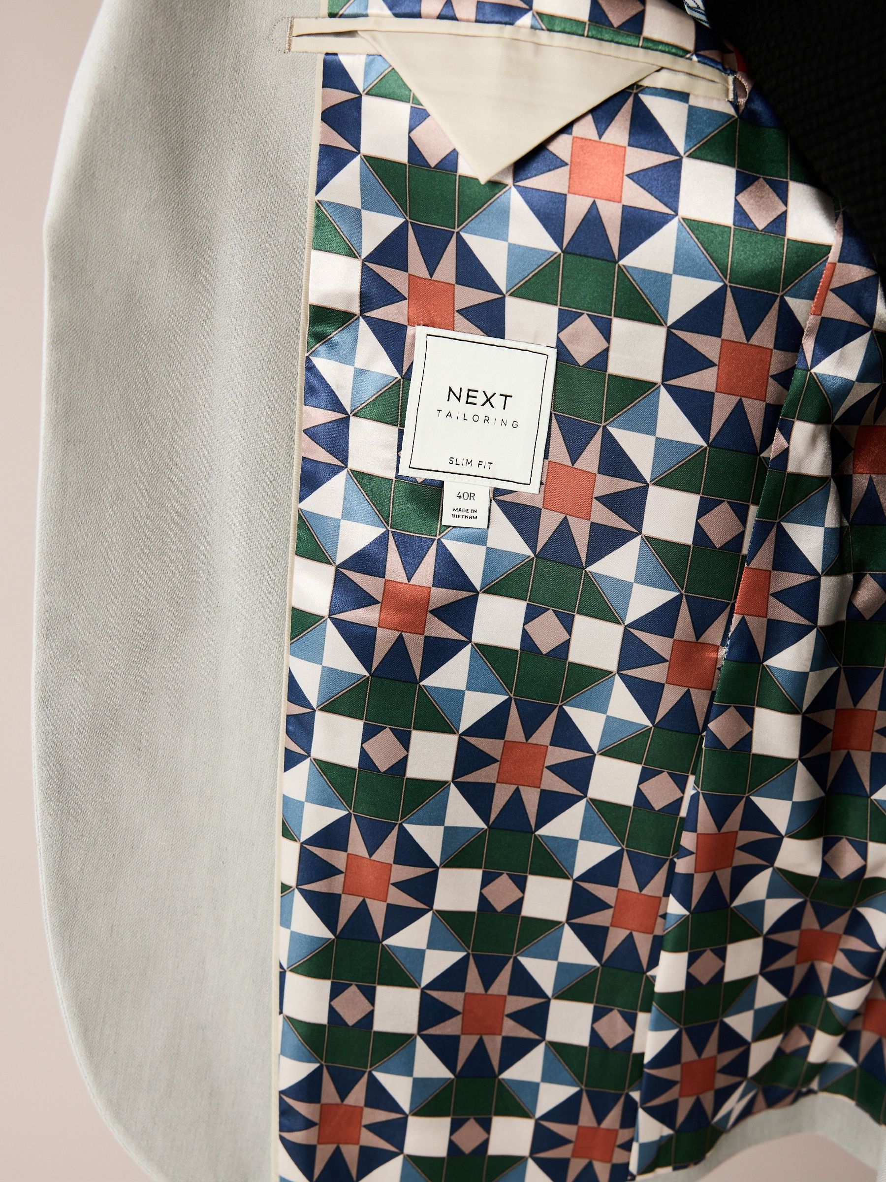 【Cabana】dusty-BLUE-GREY LINENチェック ジャケット LIFE STYLE TAILOR ウォッシャブルストレッチジャケット[DT36