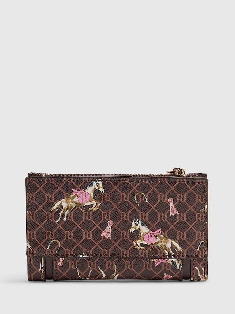 River Island Brown Horse Print Monogram Mini Cross-Body Purse - Image 2 of 3