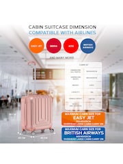 Flight Knight 56x45x25cm EasyJet Overhead 8 Wheel ABS Hard Case Cabin Carry On Hand Luggage - Image 3 of 7
