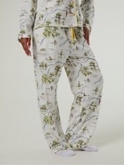 Skinnydip White Disney Winnie The Pooh Hundred Acre Wood Pyjamas Set with Scrunchie - Image 2 of 5