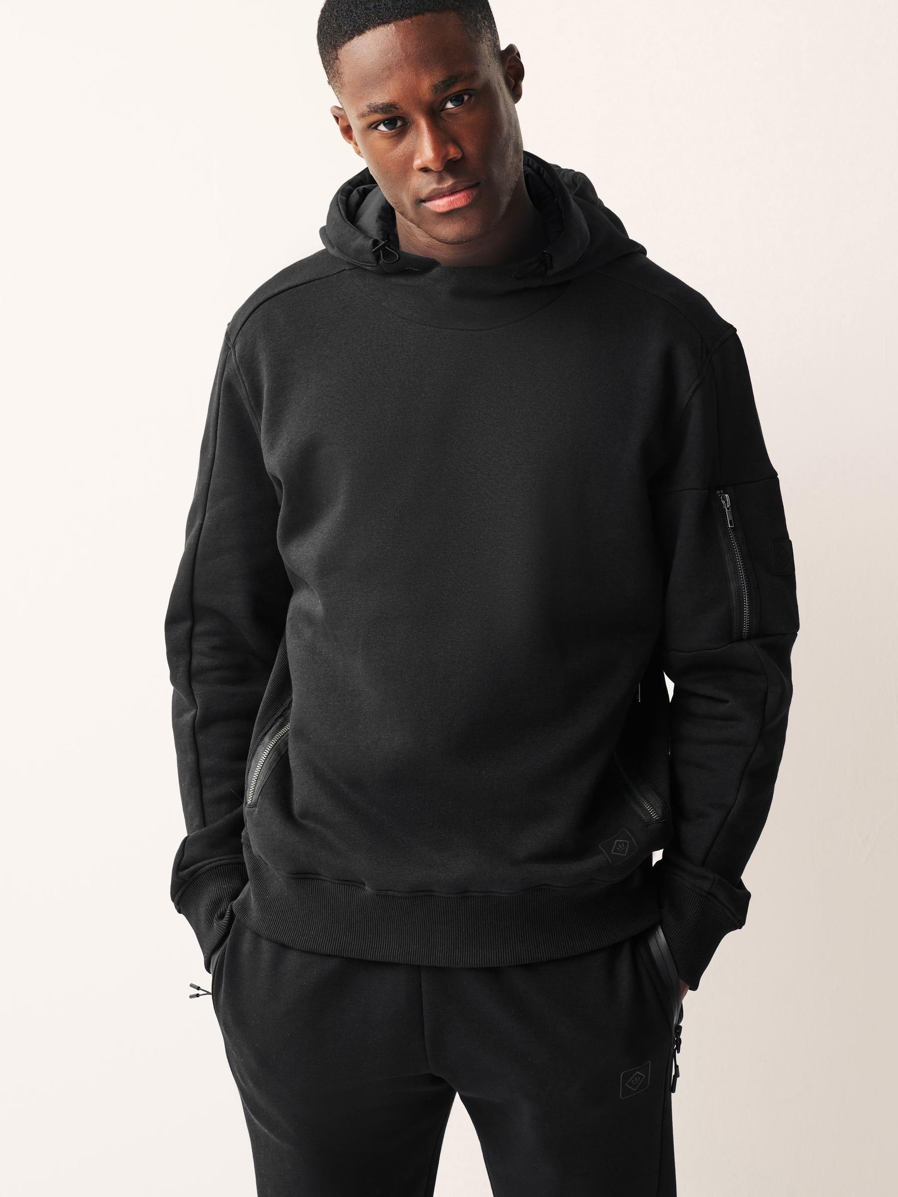 Buy Black Cargo Utility Hoodie from Next Luxembourg