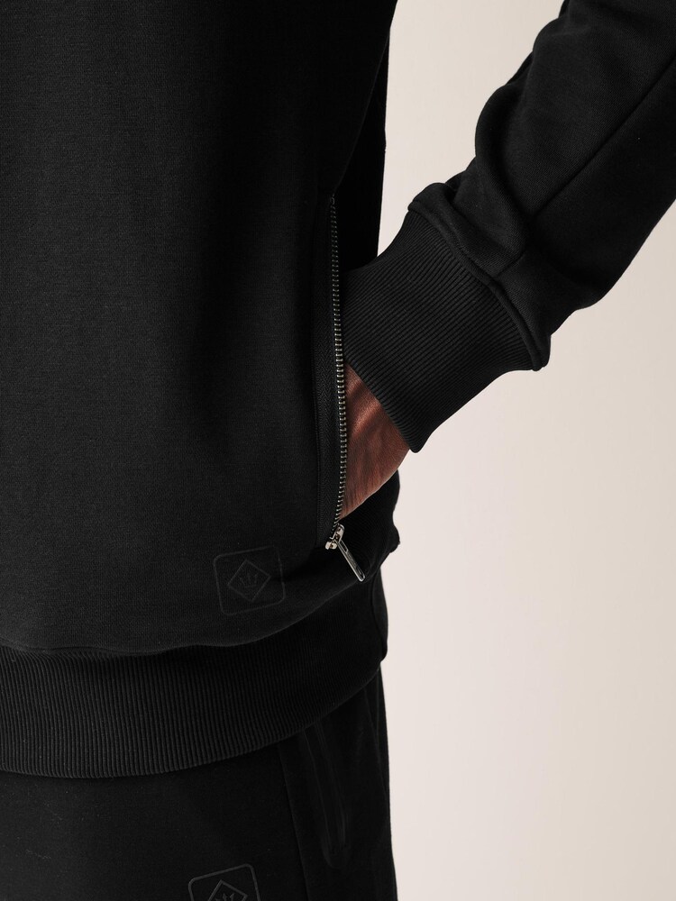 Black Cargo Utility Hoodie - Image 5 of 9