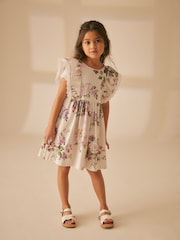 Laura Ashley Cream Cream Rosemore Jersey Frill Dress - Image 1 of 5