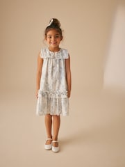 Laura Ashley Cream Oblačilo Rosemore Jersey Frill obleka - Slika 10 iz 21