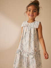 Laura Ashley Cream Oblačilo Rosemore Jersey Frill obleka - Slika 11 iz 21