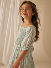 Laura Ashley Cream Oblačilo Rosemore Jersey Frill obleka - Slika 14 iz 21