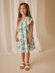 Laura Ashley Cream Oblačilo Rosemore Jersey Frill obleka - Slika 16 iz 21
