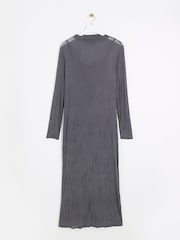 River Island Langärmeliges Midaxi-Säulenkleid aus Netzstoff - Bild 5 von 6