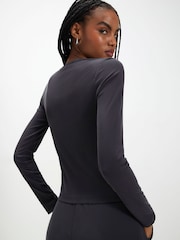 River Island Grey Long Sleeve Soft Touch Top - Image 2 of 4
