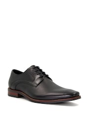 Dune London Black Stoney Embossed Detail Derby Shoes - Image 3 of 7