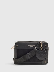 River Island Black RR Monogram Boxy Cross-Body Bag - Image 2 of 6