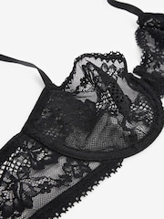 Black Non Pad Balcony Lace Bra - Image 7 of 7
