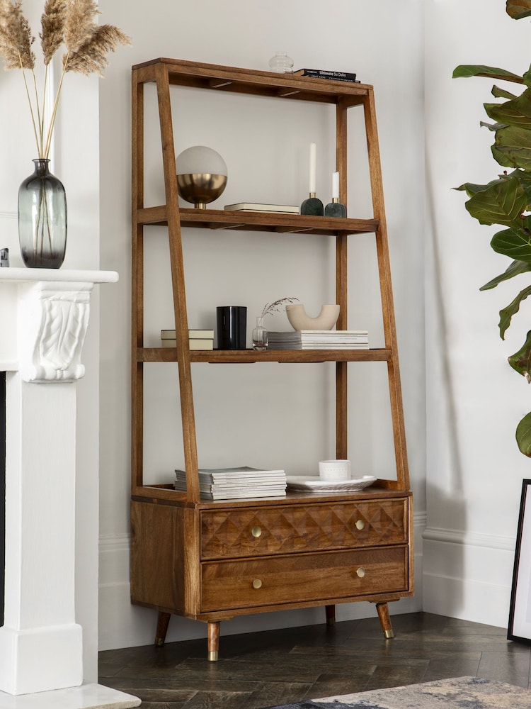 Dark Lloyd Mango Wood Storage Ladder Shelf - Image 1 of 2