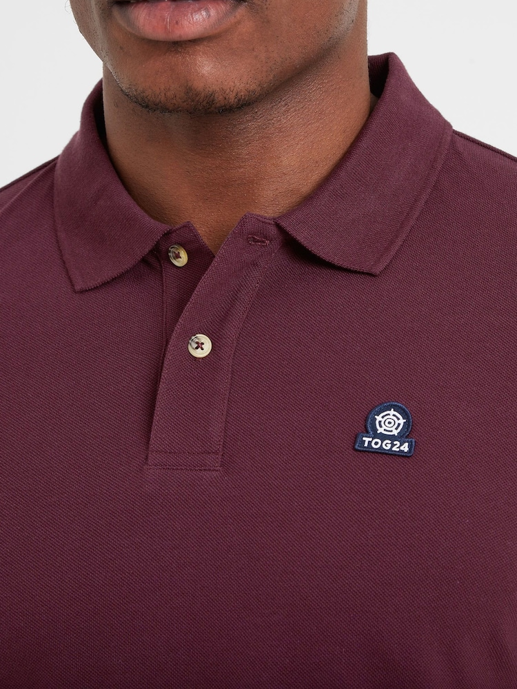 Tog 24 Purple Aketon 100% Cotton Polo Shirt - Image 5 of 6