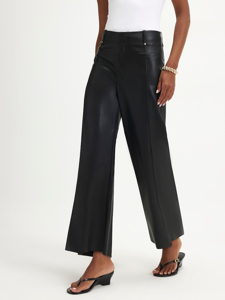 River Island Black Seam Detail Crop Trousers - Image 2 of 4