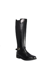 Dune London Black Tooni Knee High Boots - Image 2 of 5