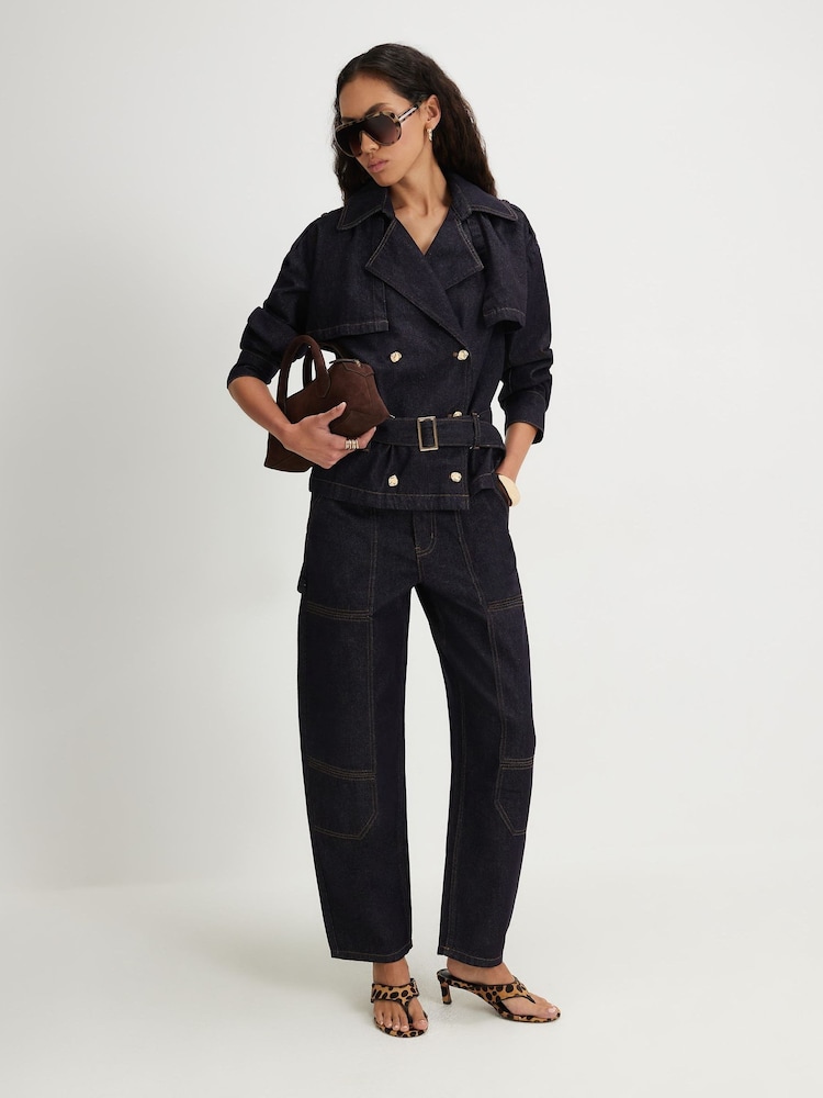 River Island Denim Trench Coat - Imagen 1 de 4