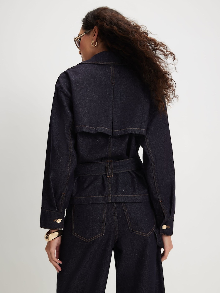 River Island Denim Trench Coat - Imagen 4 de 4