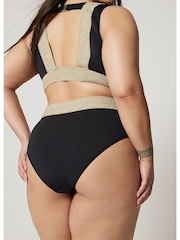 River Island Black Plus Elastic High Waisted Buckle Briefs - Image 11 of 12