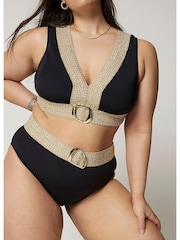 River Island Black Plus Elastic High Waisted Buckle Briefs - Image 12 of 12