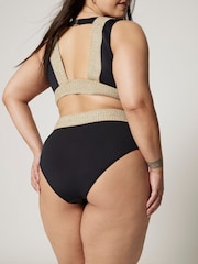 River Island Black Plus Elastic High Waisted Buckle Briefs - Image 2 of 12