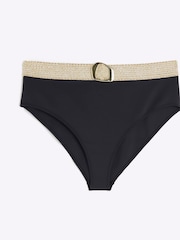 River Island Black Plus Elastic High Waisted Buckle Briefs - Image 5 of 12