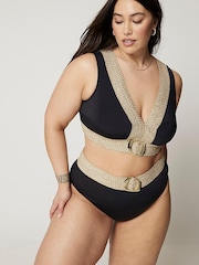 River Island Black Plus Elastic High Waisted Buckle Briefs - Image 7 of 12