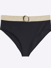 River Island Black Plus Elastic High Waisted Buckle Briefs - Image 8 of 12