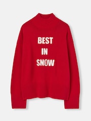 Joules Belle Red Best in Snow Jumper - Image 1 of 1