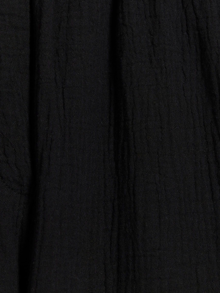 River Island Black Linen Feel 100% Cotton Trousers - Image 4 of 4