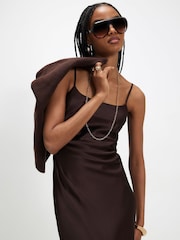 بني - فستان تانك 2في1 من River Island - صورة 3 من 4