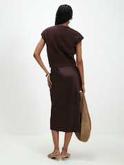 بني - فستان تانك 2في1 من River Island - صورة 4 من 4