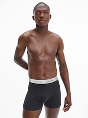 Calvin Klein Black/White/Stripe Classic Stretch Trunks Boxers 3 Pack - Image 3 of 4
