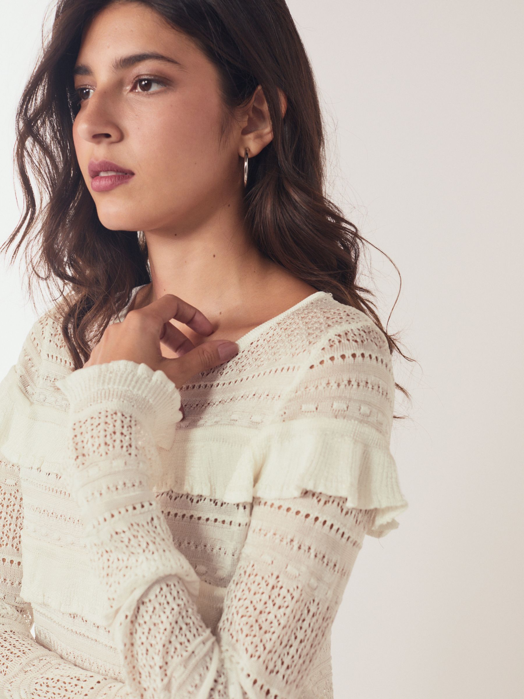 White frill jumper discount