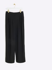 River Island Black Triple Pleat Wide Leg Trousers - Image 5 of 6