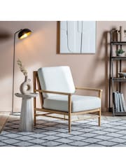 Gallery Home Cream Ohio Armchair - Image 1 of 3